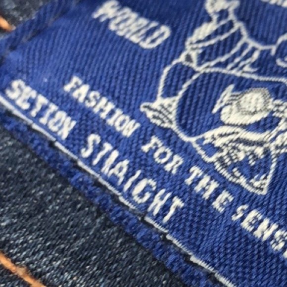 LIKE NEW TRUE RELIGION STRAIGHT JEANS 24x30 MADE IN USA 🇺🇸 - Picture 10 of 10